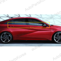 82210AA020, 82220AA020 -Черный глянцевый нижний дверной молдинг Hyundai Elantra (CN7)Черный глянцевый нижний дверной молдинг Hyundai Elantra (CN7)