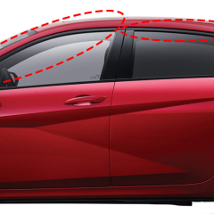 82850AA010, 82860AA010 — Черный глянцевый верхний дверной молдинг Hyundai Elantra (CN7)