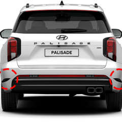 86694S8TA0TRC, 86695S8TA0TRC — Молдинги заднего бампера Black Edition Hyundai Palisade (LX2 PE)