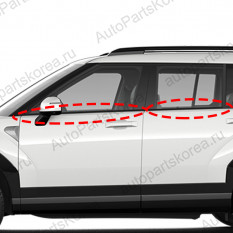82210P6000, 82210P6010 -Молдинги окон нижние Hyundai Santa Fe 5 (MX5)Молдинги окон нижние Hyundai Santa Fe 5 (MX5)