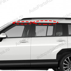 82850P6000, 82850P6010 -Молдинги окон верхние Hyundai Santa Fe 5 (MX5)Молдинги окон верхние Hyundai Santa Fe 5 (MX5)