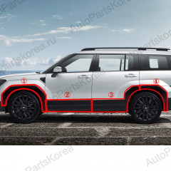 87711P6150TC5 — Накладки на двери, крылья Black Edition Hyundai Santa Fe 5 (MX5)